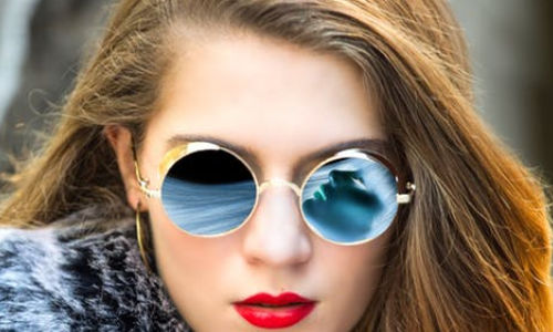 model in sunglasses