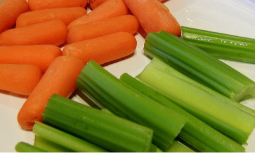 celery sticks carrots