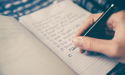 writing with checklist