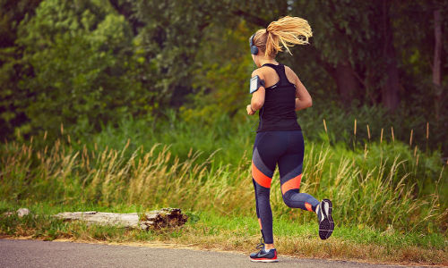 woman exercising running