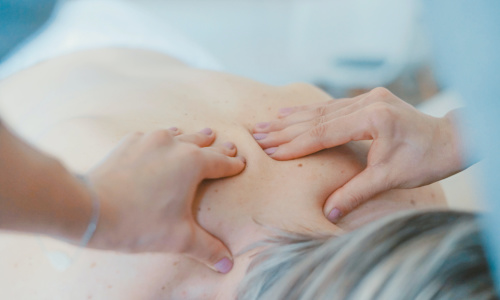 woman having massage therapy